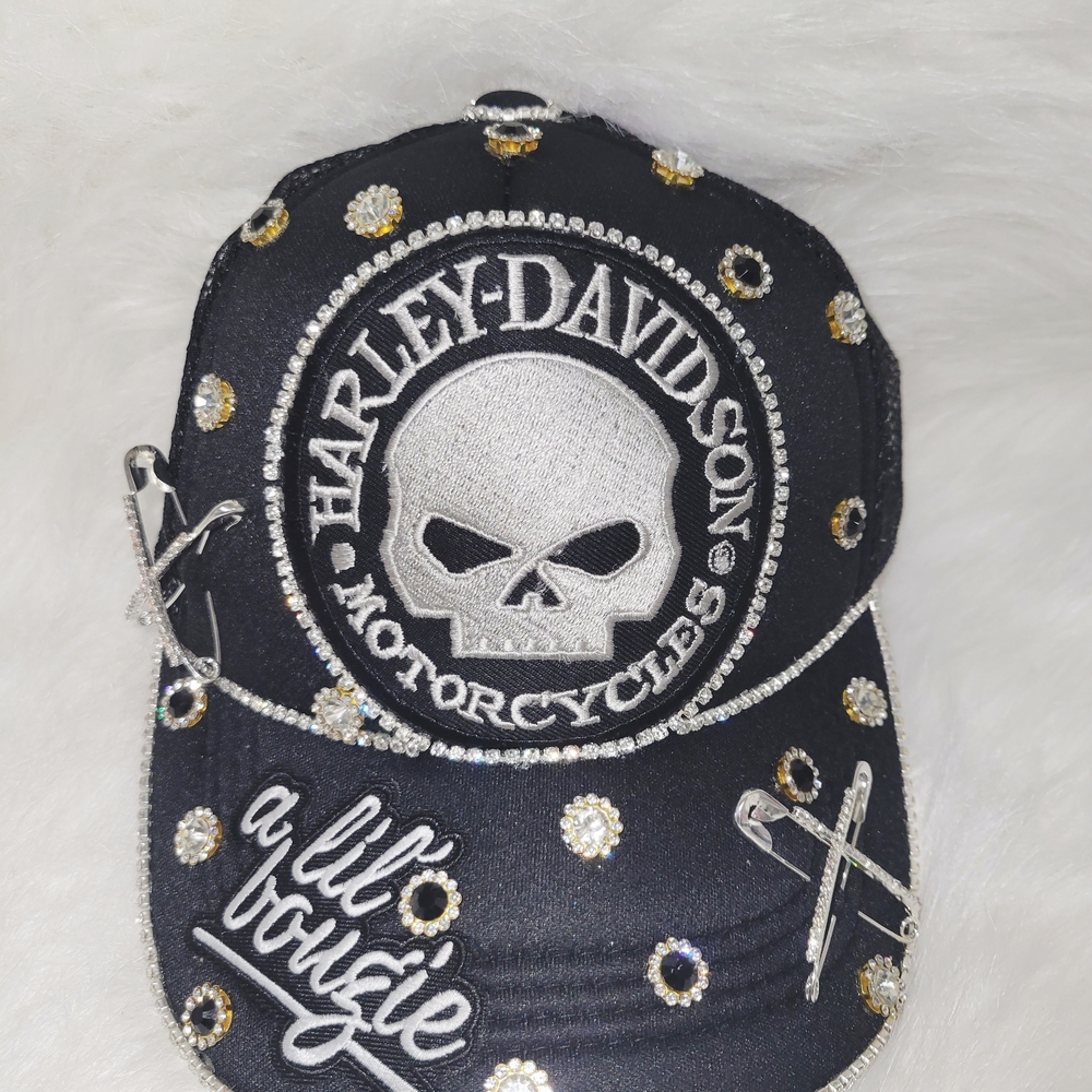 Harley-Davidson Kids Black Hat with Silver and Gold Details
